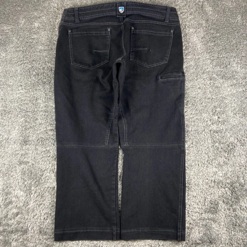 Kuhl Disruptr Jeans Mens 36x30 Black Denim Performance Kuhlflex Stretch Hiking